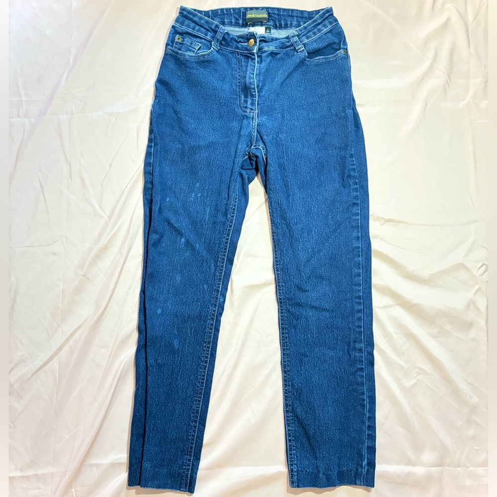 thrifted dark blue wash wide leg mom-jeans 🦋💙